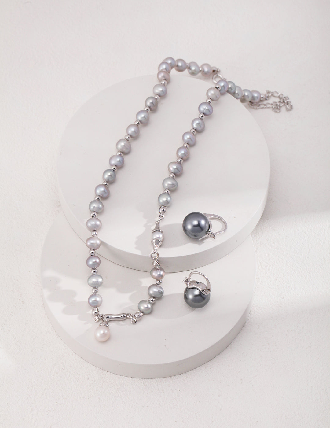 STERLING SILVER CLASSIC BAROQUE PEARL NECKLACE