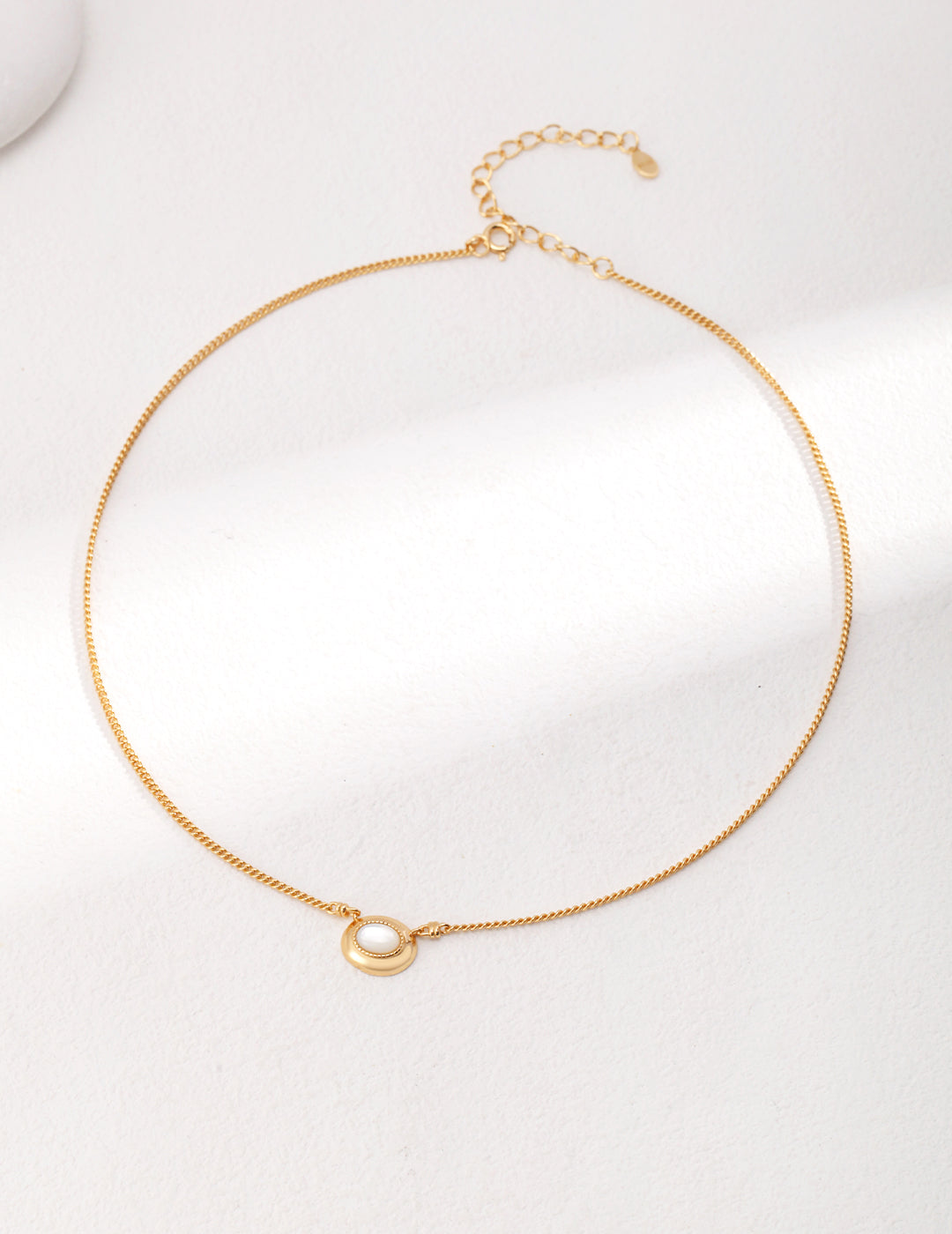 STERLING SILVER CLASSIC NACRE STACKING NECKLACE