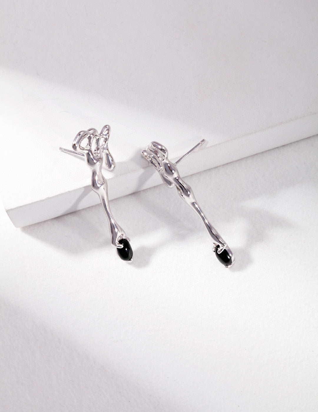 STERLING SILVER AGATE EARRINGS