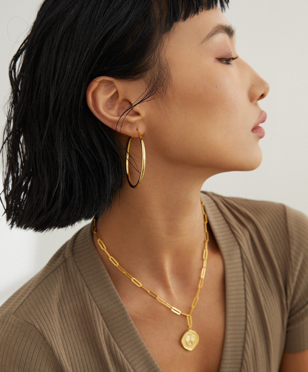 STERLING SILVER CLASSIC HOOP EARRINGS