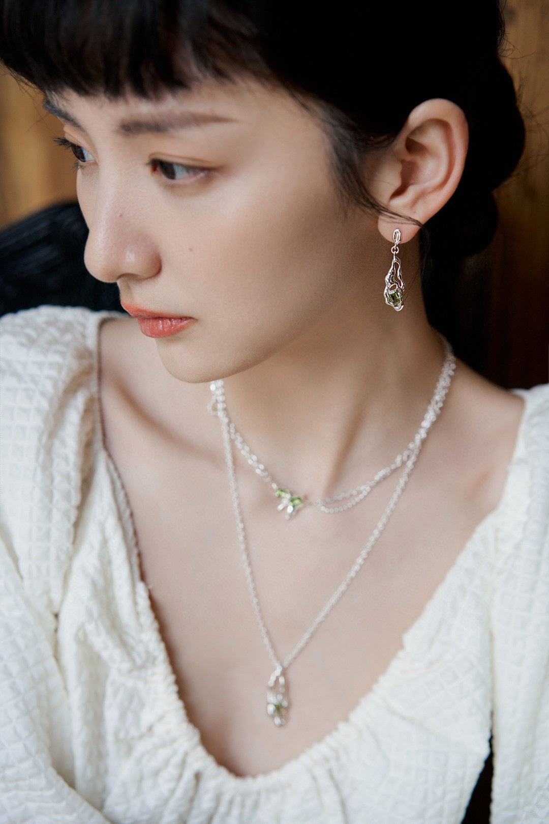 LAVA-BIRTH SERIES PERIDOT EARRINGS