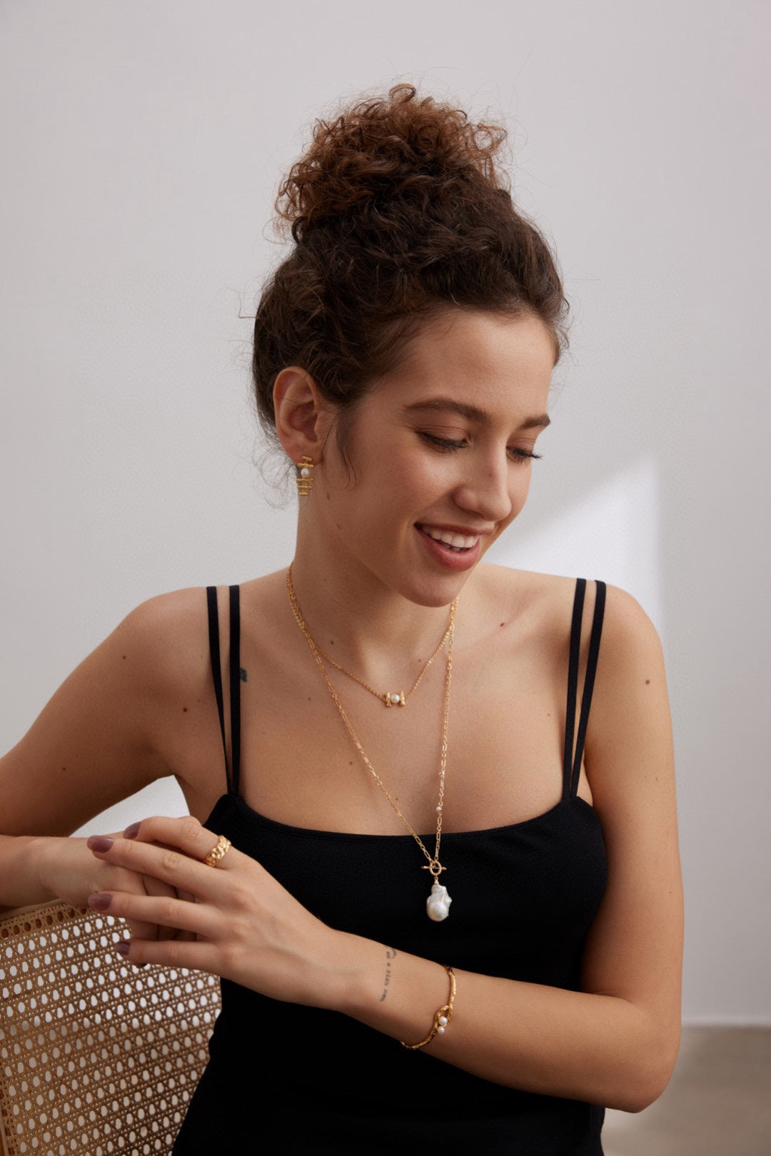 STERLING SILVER BAROQUE PEARL LONG NECKLACE