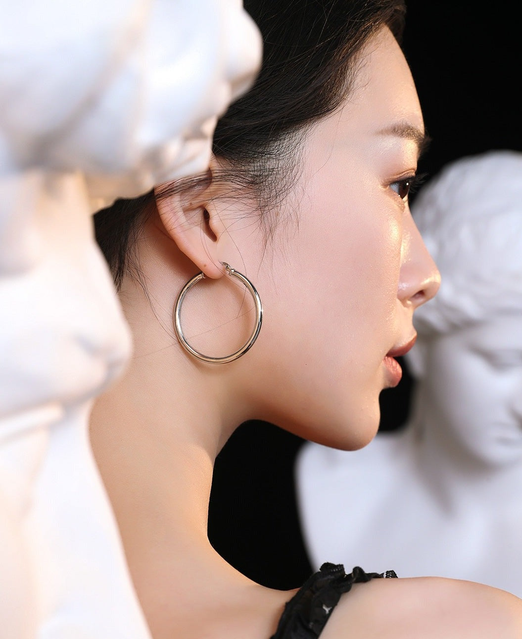 STERLING SILVER CLASSIC HOOP EARRINGS