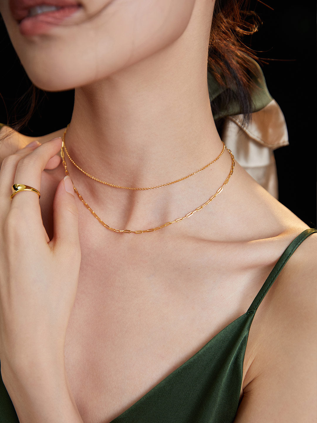 DOUBLE SILVER NECKLACE