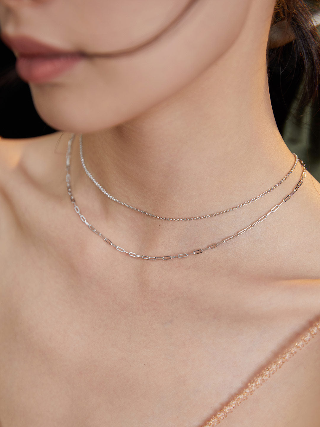 DOUBLE SILVER NECKLACE