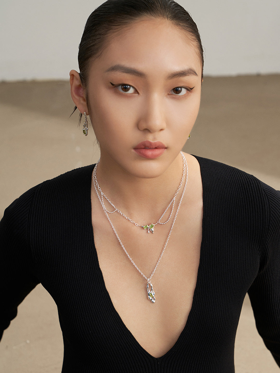 LAVA-BIRTH SERIES PERIDOT EARRINGS