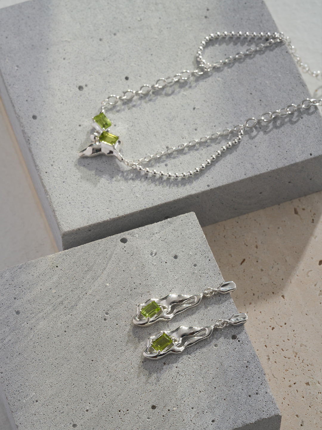 LAVA-BIRTH SERIES PERIDOT EARRINGS