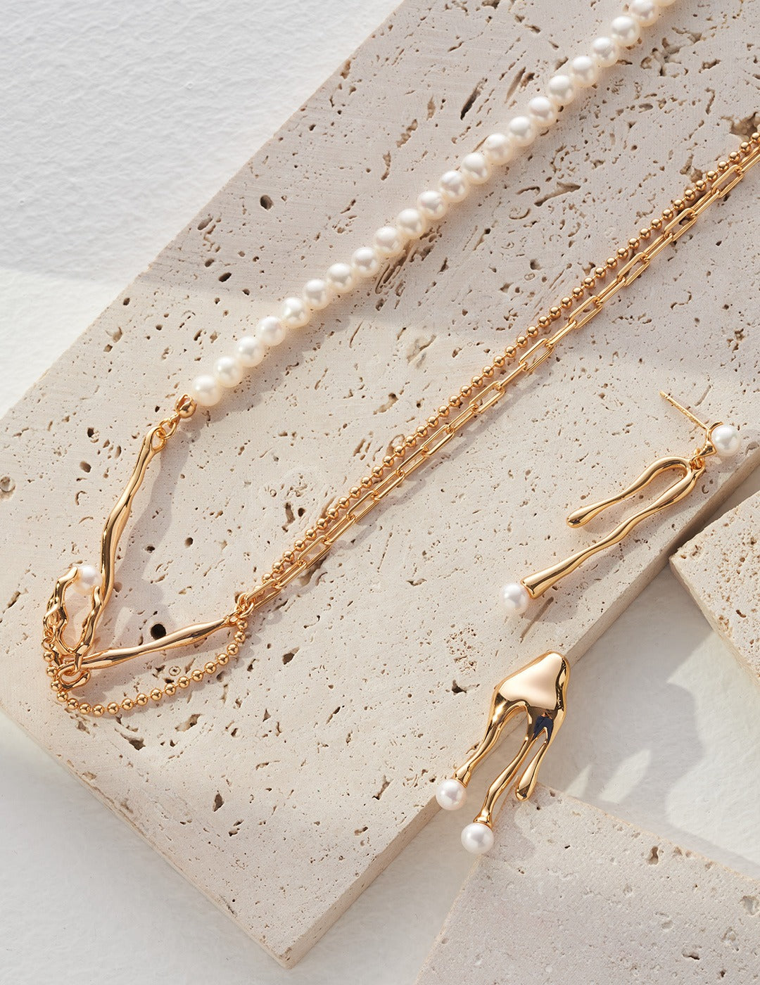 DRY NEST SERIES STERLING SILVER PEARL NECKLACE