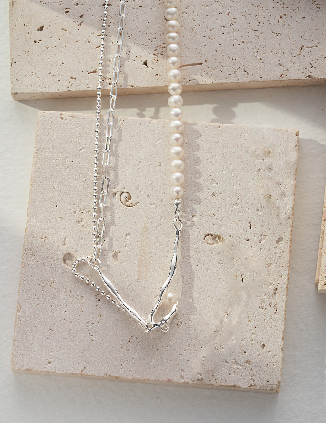 DRY NEST SERIES STERLING SILVER PEARL NECKLACE