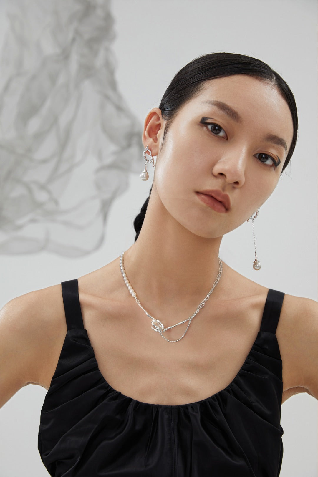 DRY NEST SERIES STERLING SILVER PEARL NECKLACE