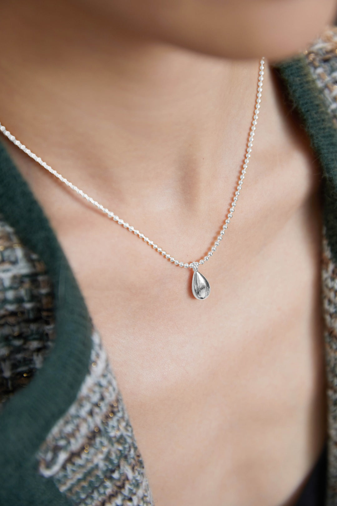 STERLING SILVER DROP NECKLACE