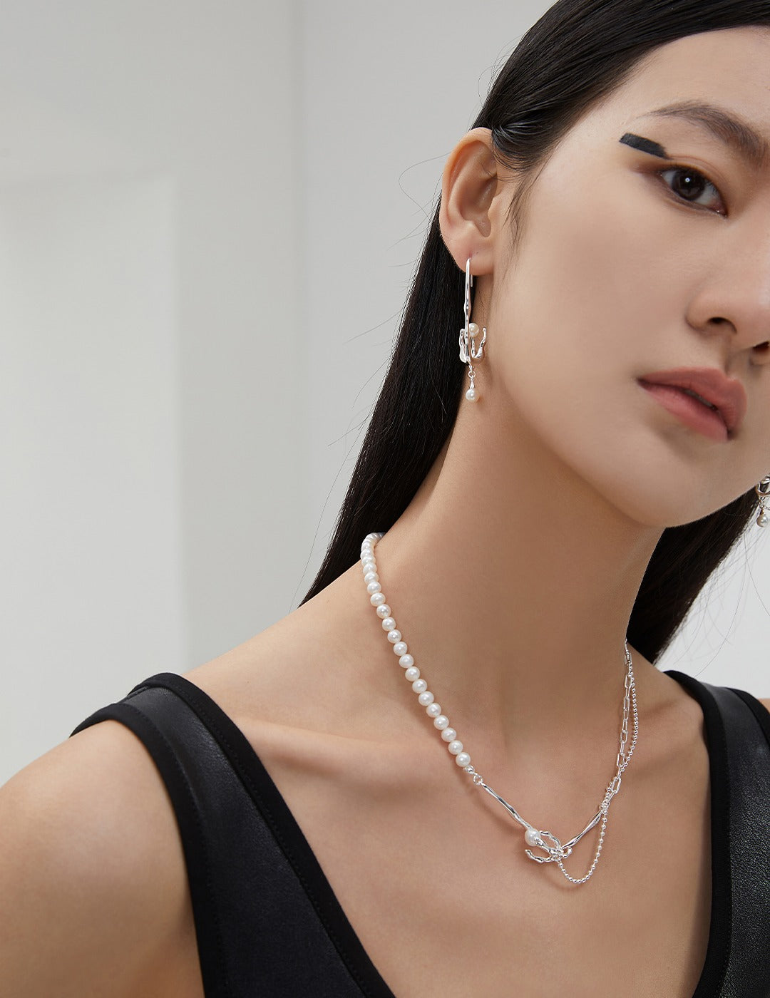 DRY NEST SERIES STERLING SILVER PEARL NECKLACE