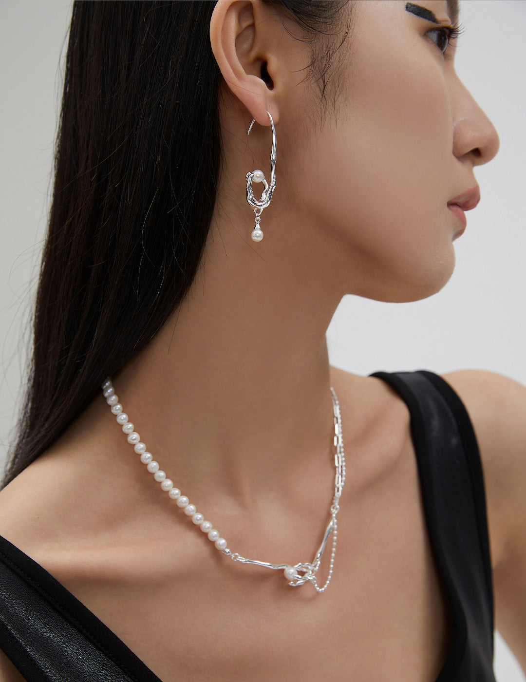 DRY NEST SERIES STERLING SILVER PEARL NECKLACE