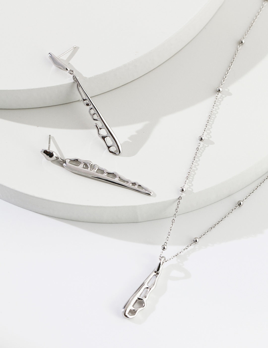 STERLING SILVER AB STYLE SPIKE EARRINGS