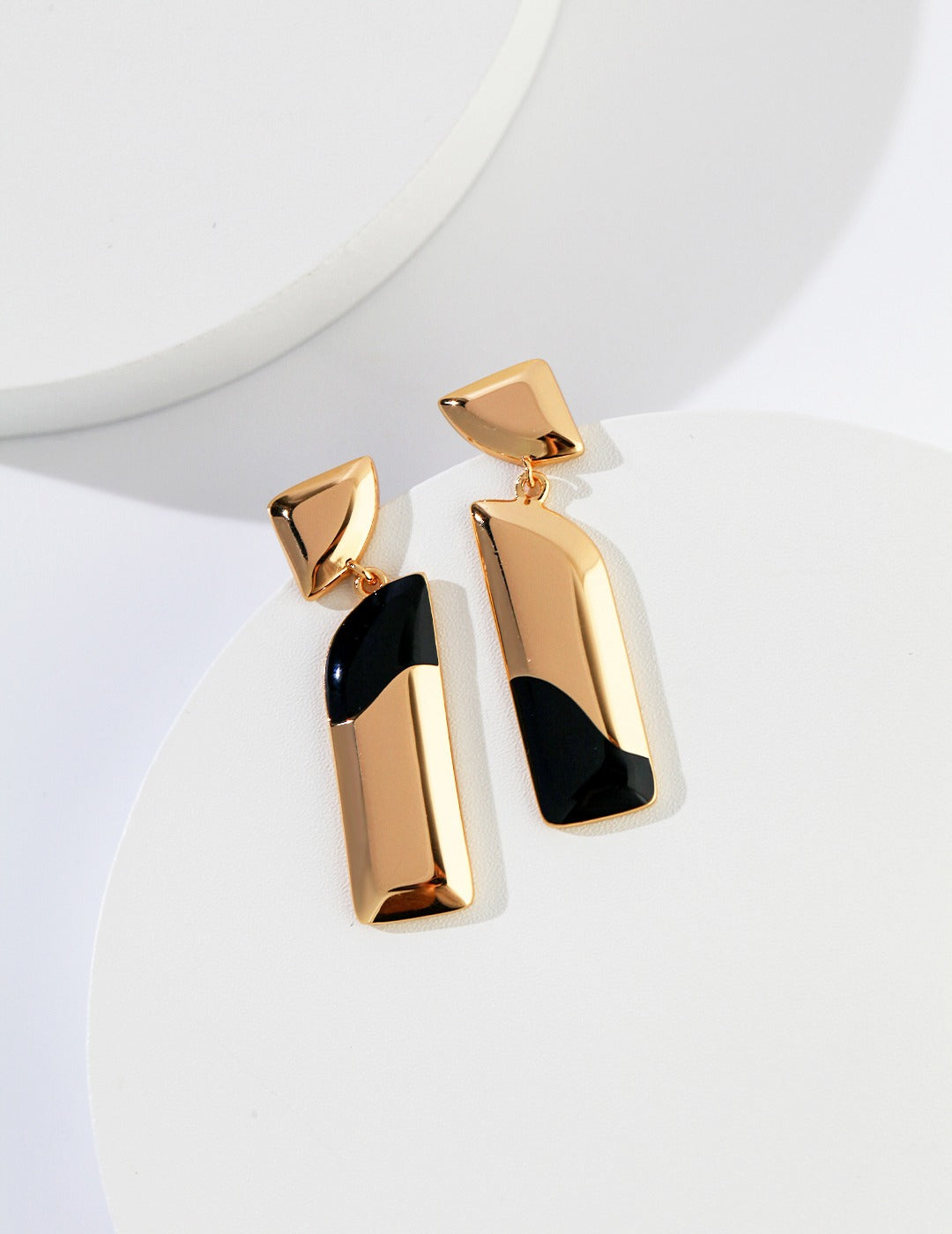 STERLING SILVER DRIP GLAZE CHARM EARRINGS