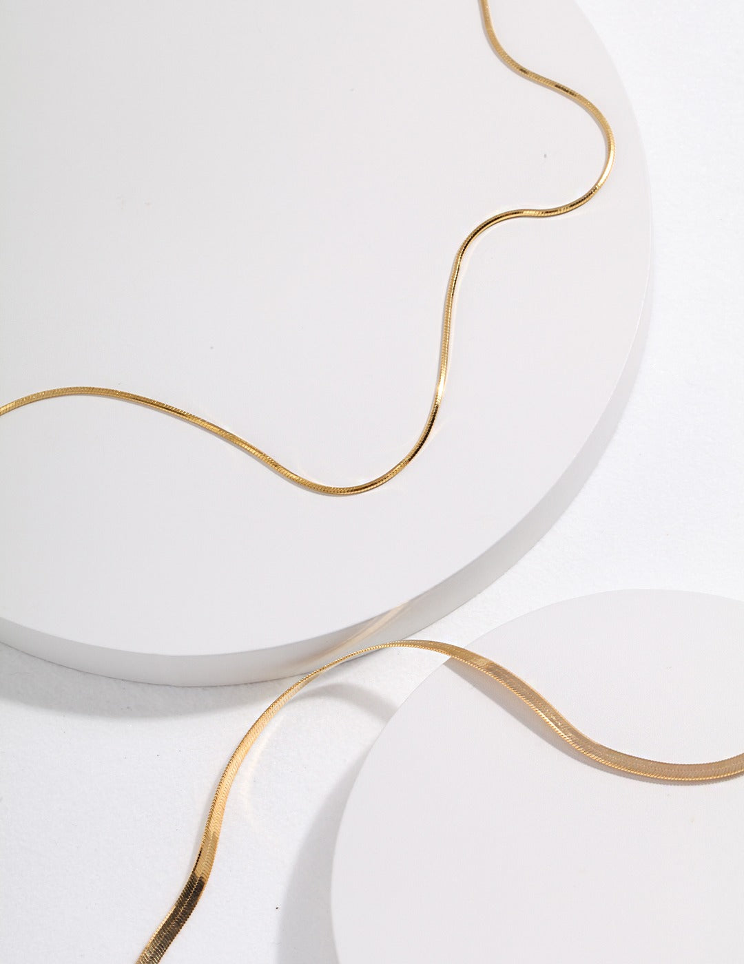 STERLING SILVER THIN SNAKE BONE CHAIN