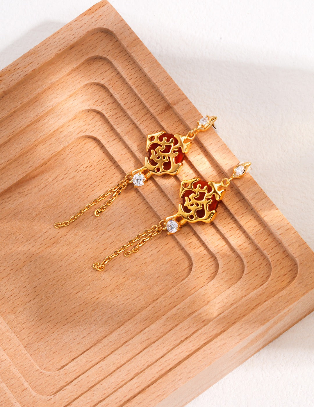 STERLING SILVER FORTUNE AB ASYMMETRIC EARRINGS