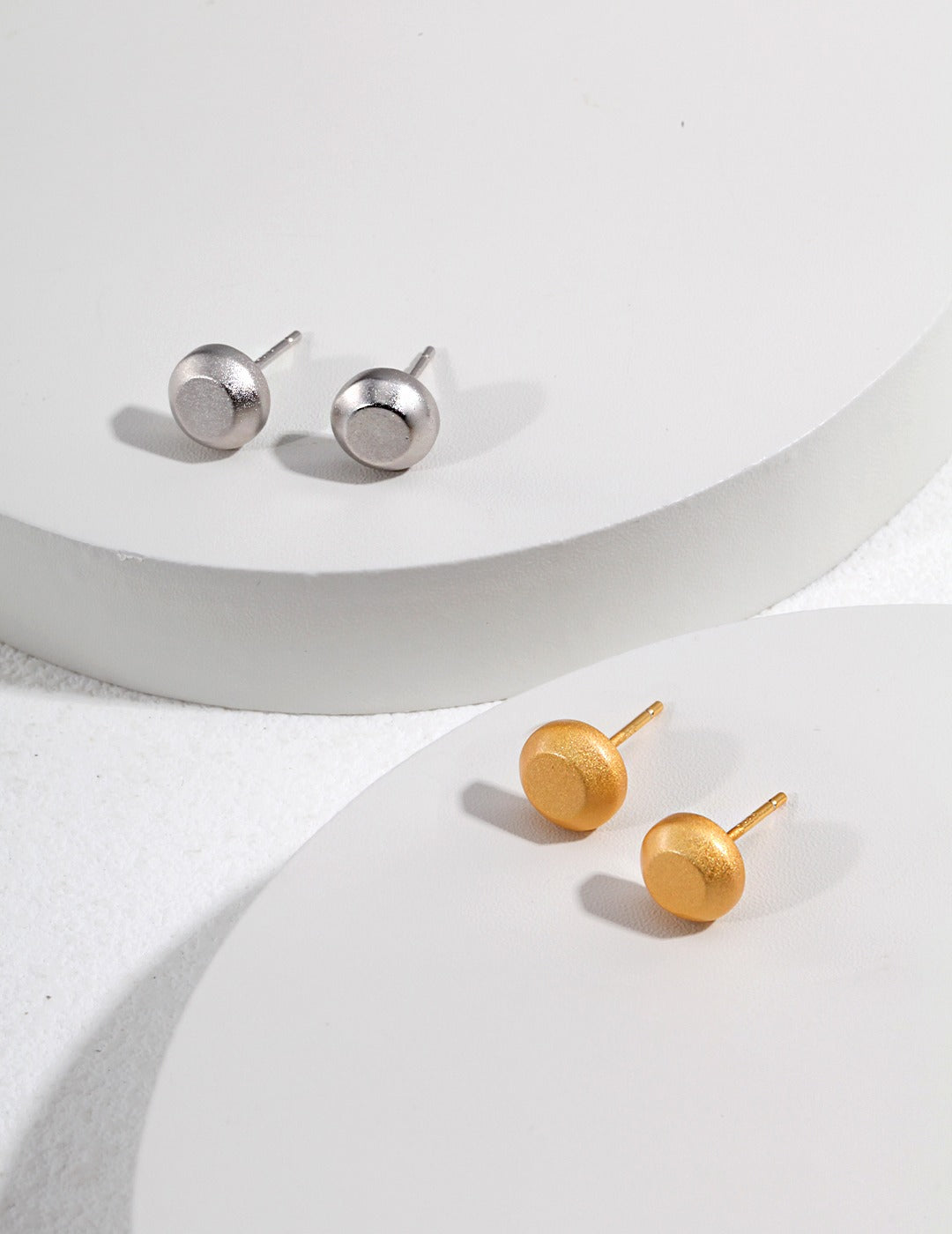 STERLING SILVER CYLINDER HEART EARRINGS