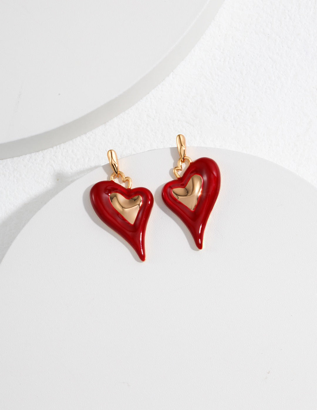 DRIP GLAZE LOVE SERIES STERLING SILVER EARRINGS