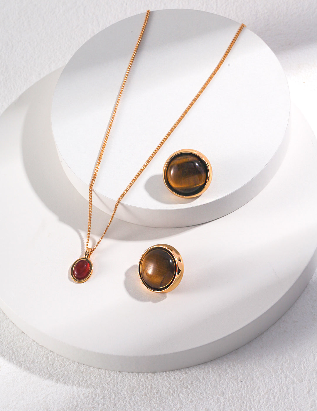 STERLING SILVER TIGER EYE EARRINGS