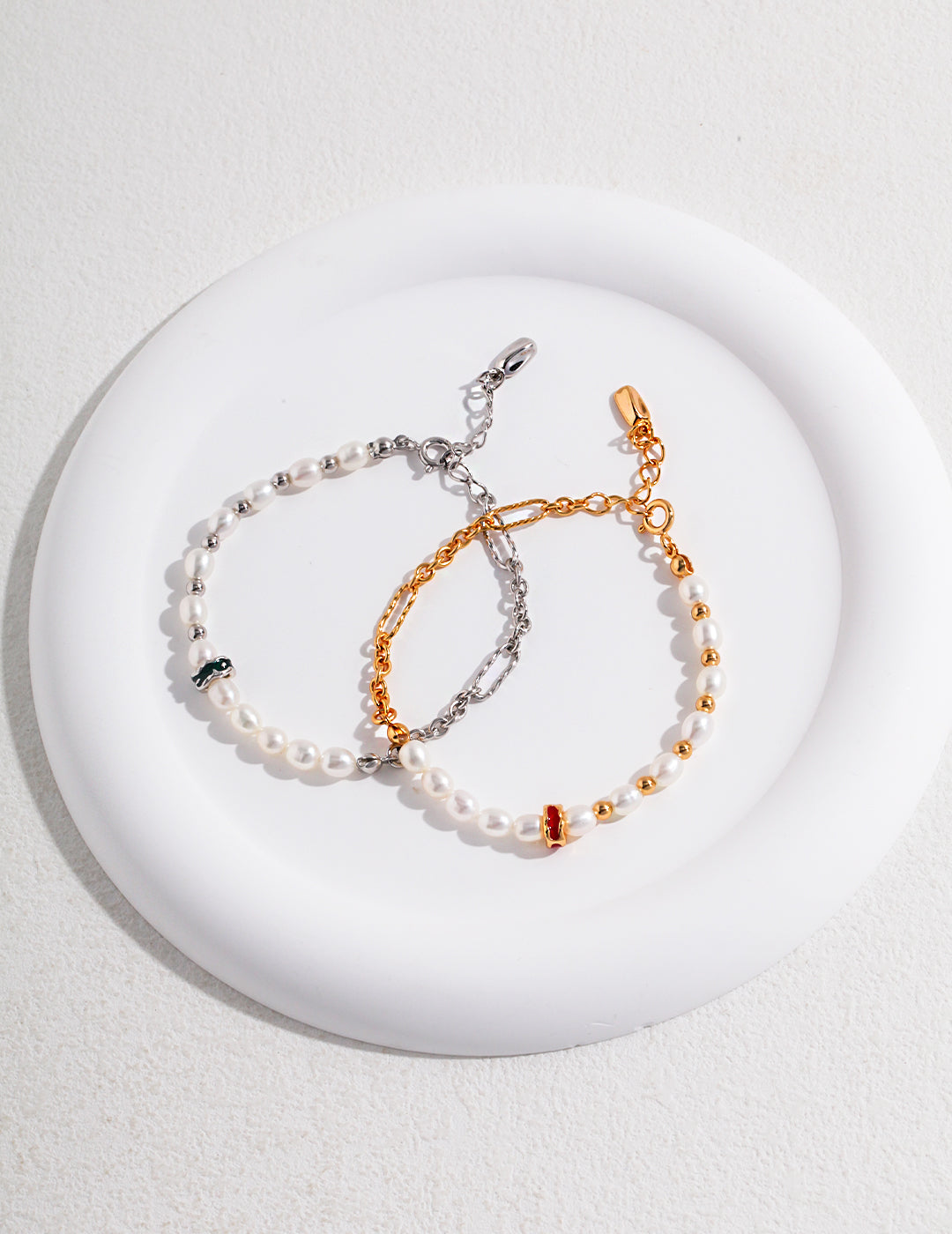 STREAM SERIES DRIP GLAZE PEARL BRACELET