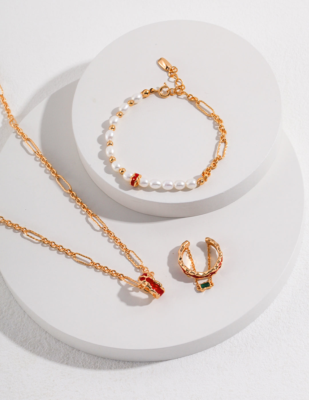 STREAM SERIES DRIP GLAZE PEARL BRACELET
