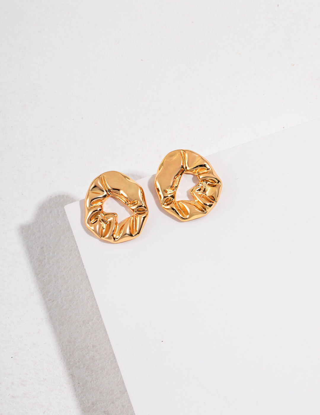 STERLING SILVER SCULPTURE STUD EARRINGS