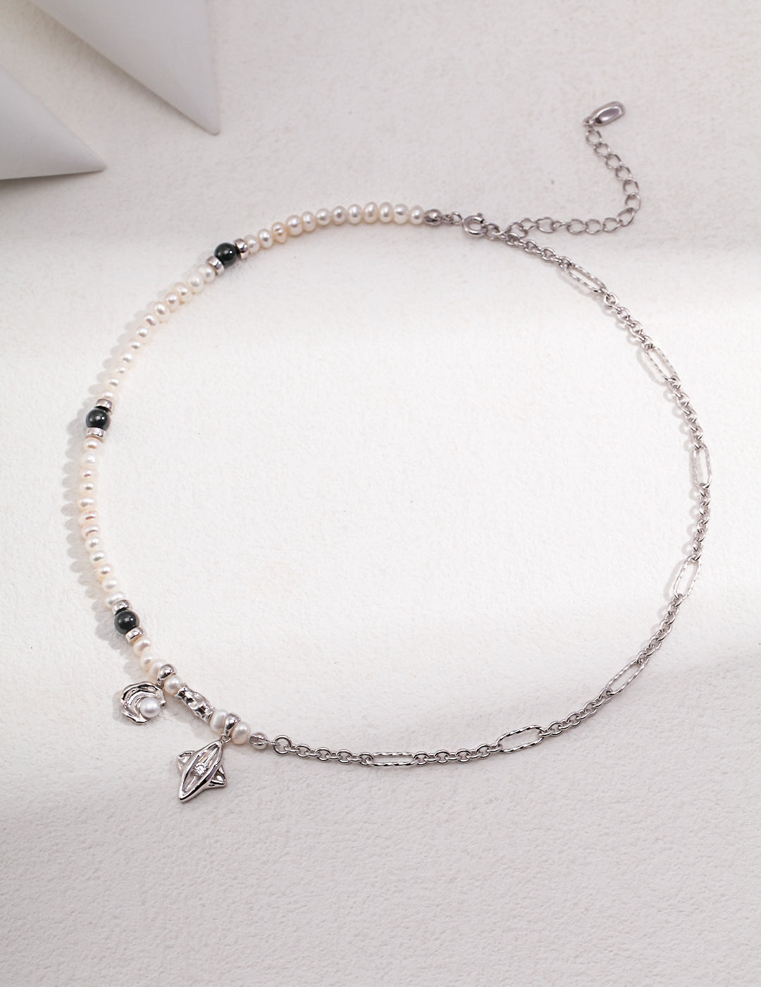 STAR AND MOON SERIES STERLING SILVER NECKLACE