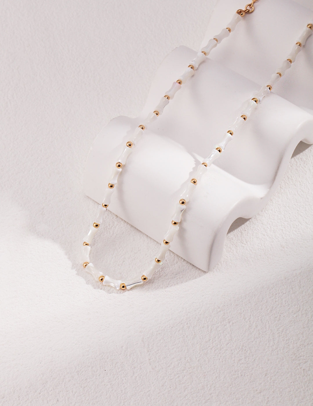 STERLING SILVER BAMBOO NECKLACE
