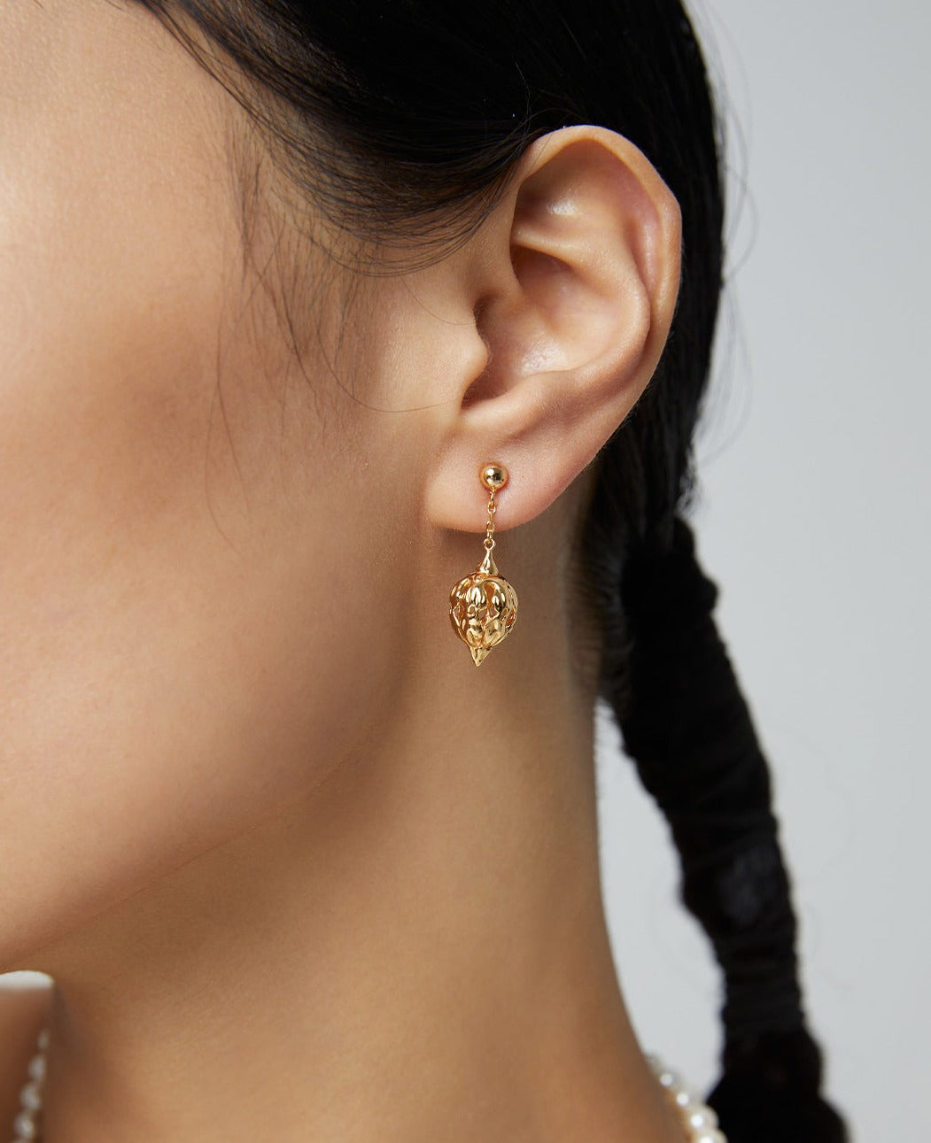 STERLING SILVER FLOWER CLUSTER SERIES DROP STUD EARRINGS