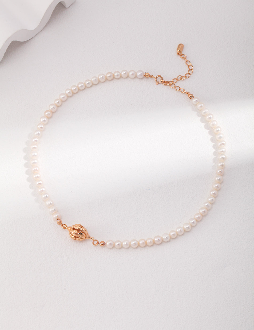 FLOWER CLUSTER SERIES STERLING SILVER PEARL NECKLACE
