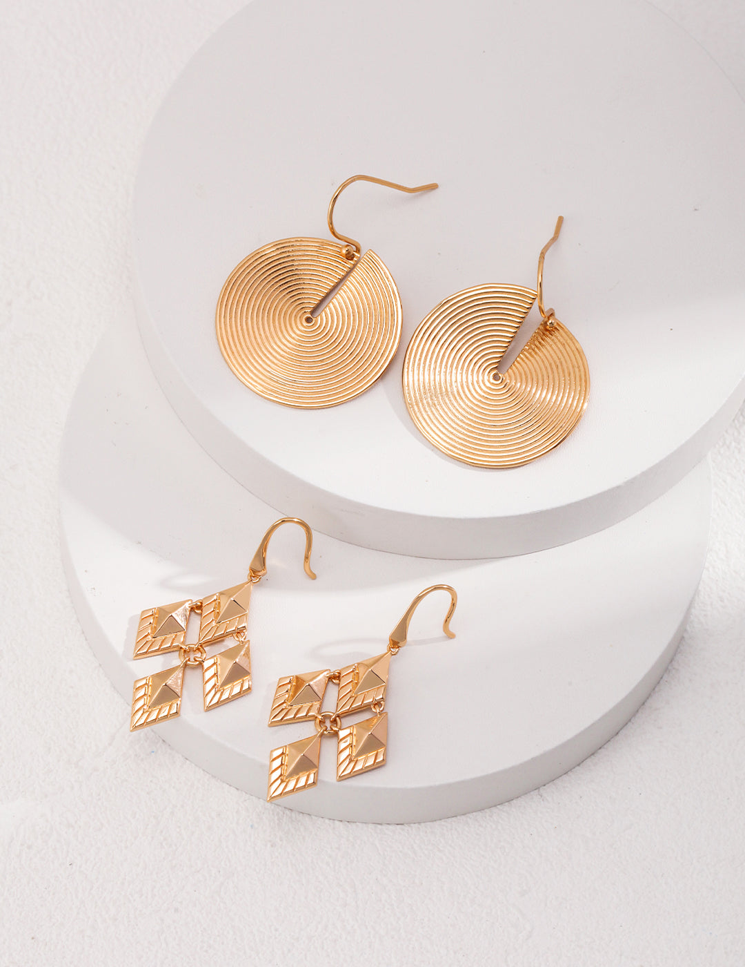 STERLING SILVER THREADED COIN EARRINGS