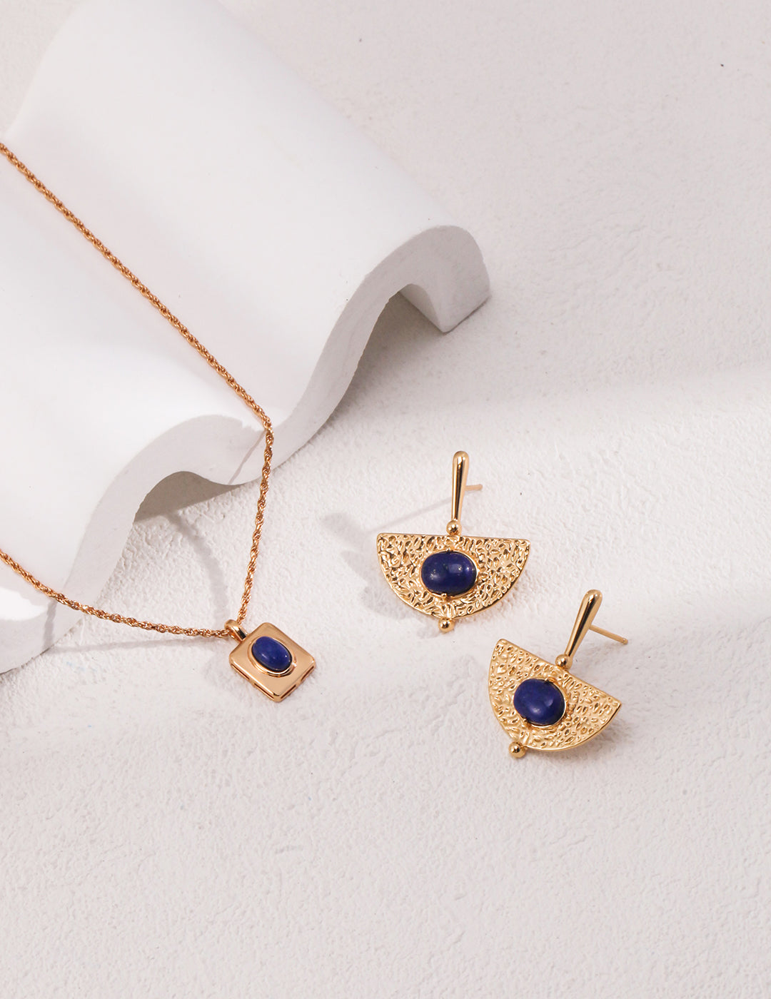 STERLING SILVER LAPIS LAZULI MINI TAG NECKLACE