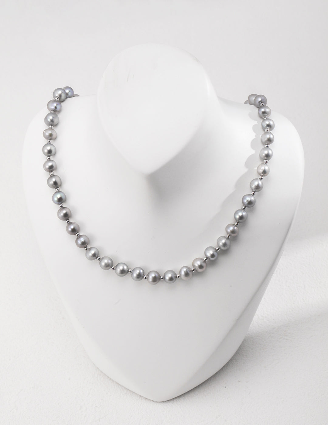 STERLING SILVER CLASSIC PEARL NECKLACE - 6.3mm