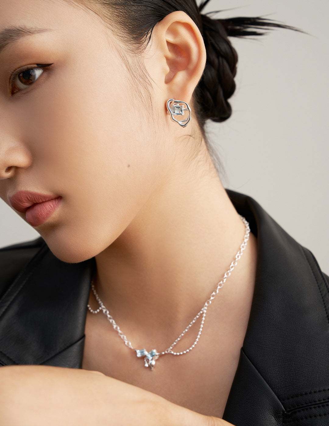 LIQUID SERIES STERLING SILVER TOPAZ EARRINGS