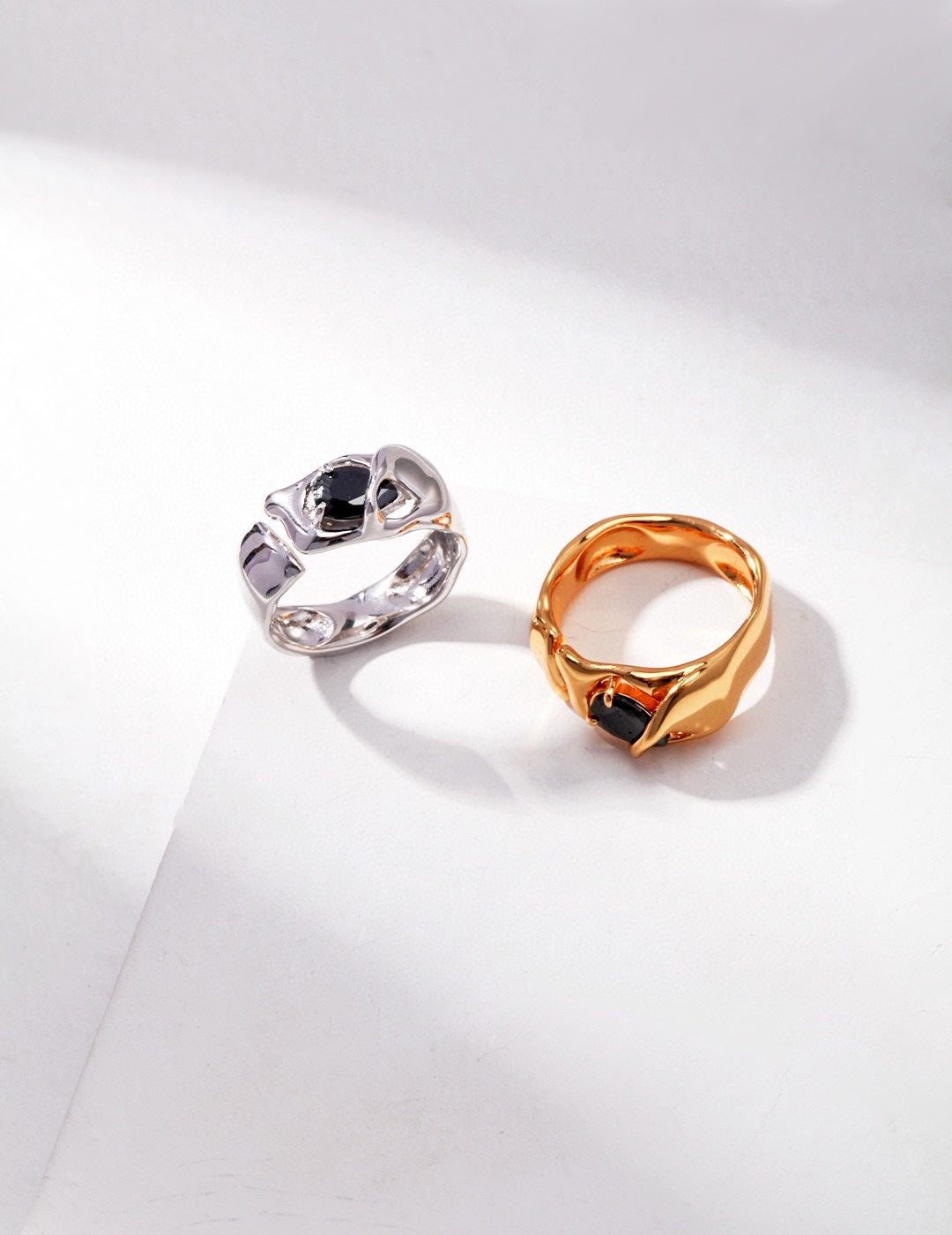 STERLING SILVER AGATE OPEN RING