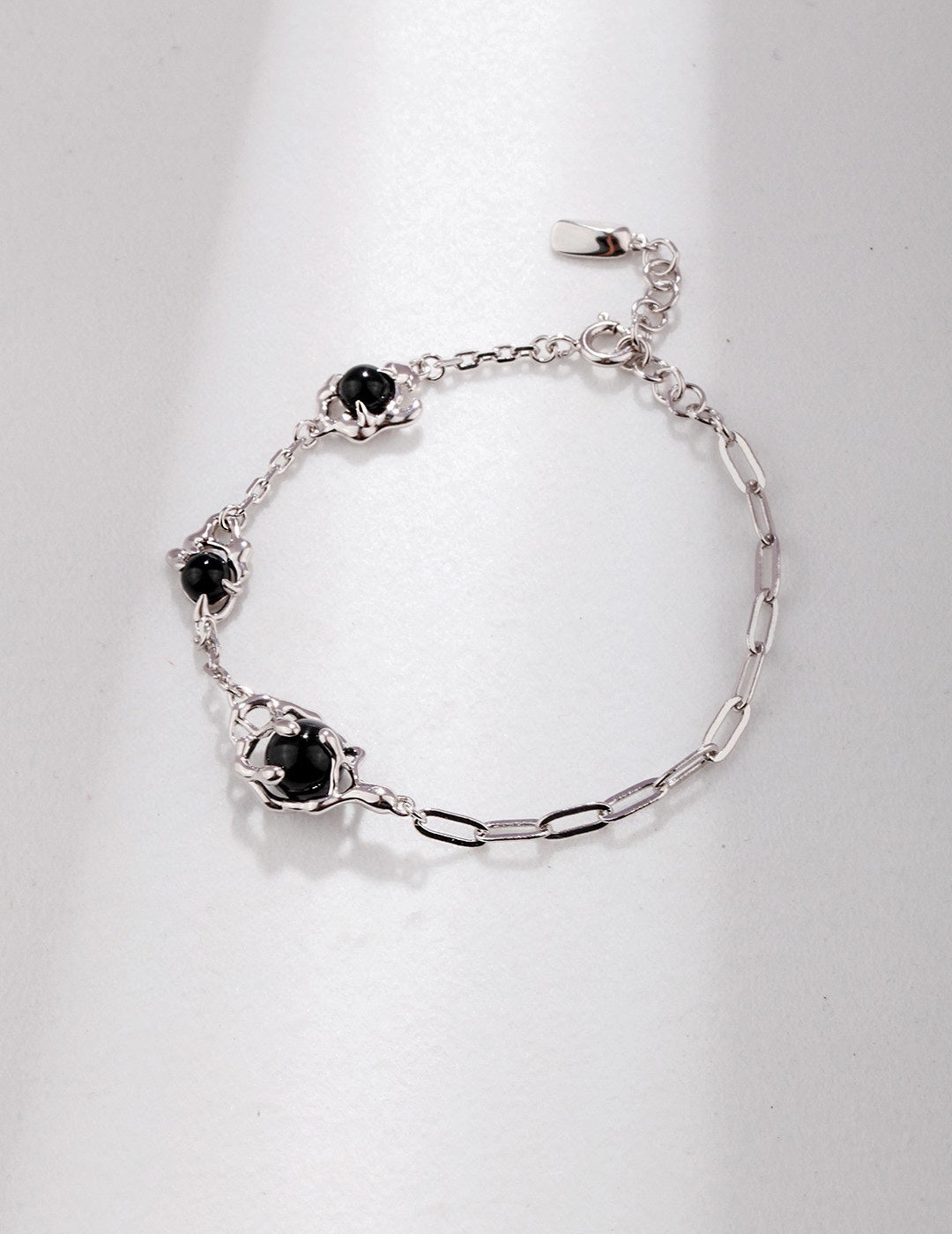 STERLING SILVER AGATE BRACELET