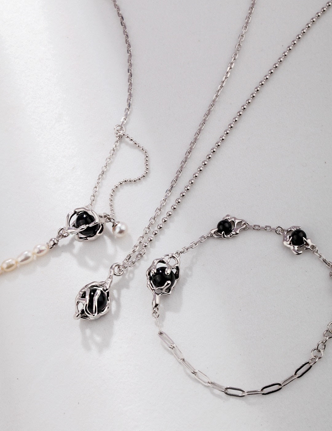 STERLING SILVER AGATE BRACELET