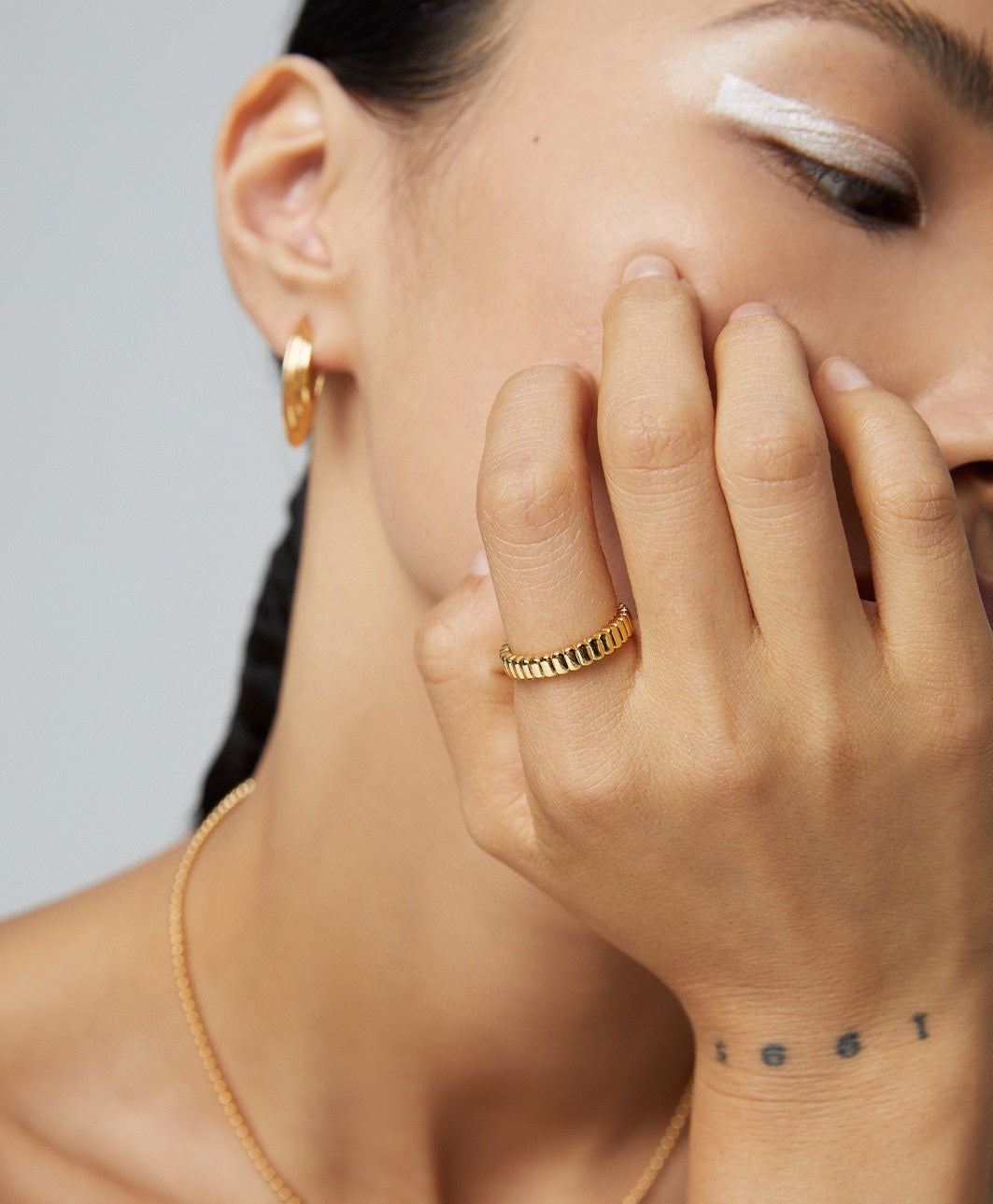 STERLING SILVER THREADED OPEN RING