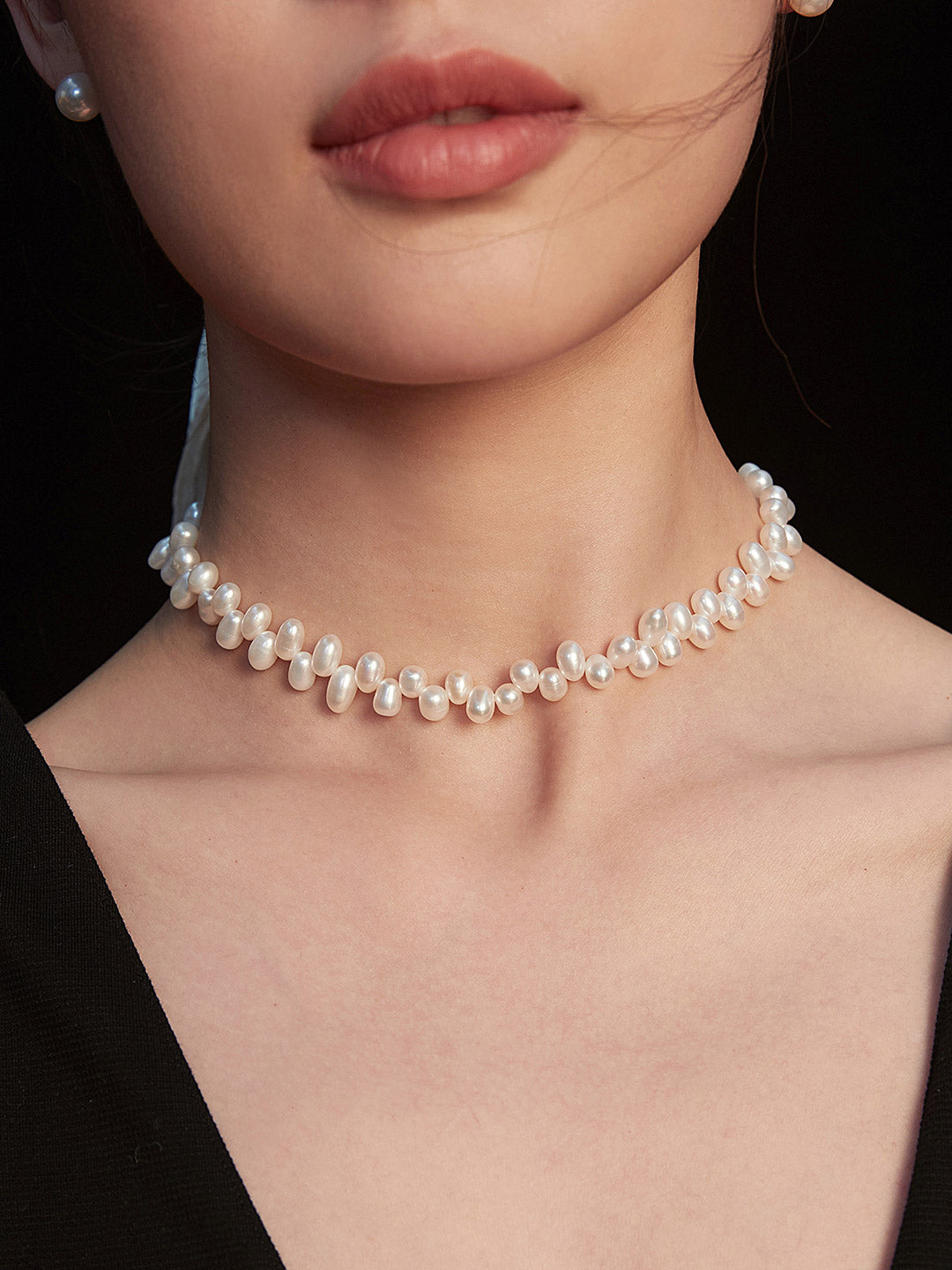 TIMELESS NATURAL PEARL STERLING SILVER NECKLACE