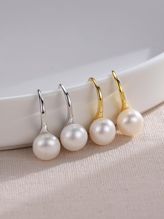 NATURAL PEARL STERLING SILVER VERSATILE EARRINGS