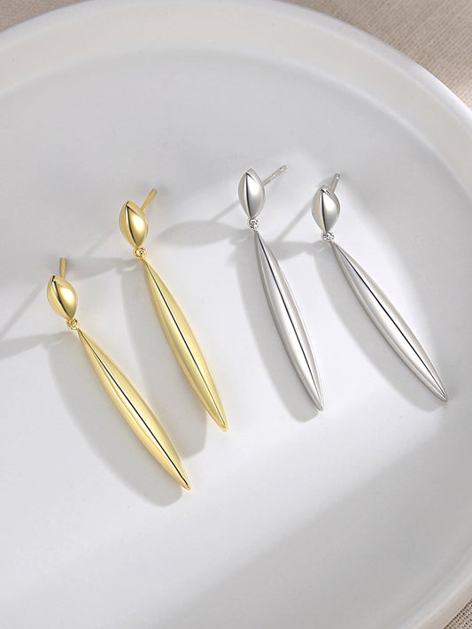 STERLING SILVER STUD SPIKE DROP EARRINGS