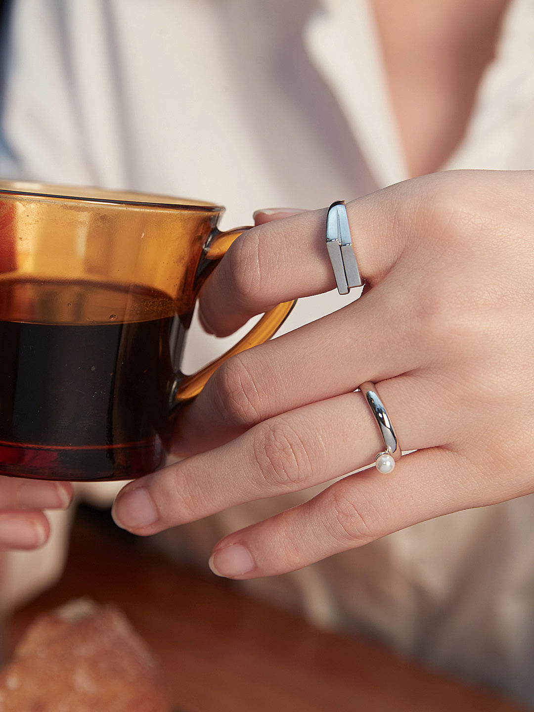 STERLING SILVER SLEEK ADJUSTABLE STACKING RING