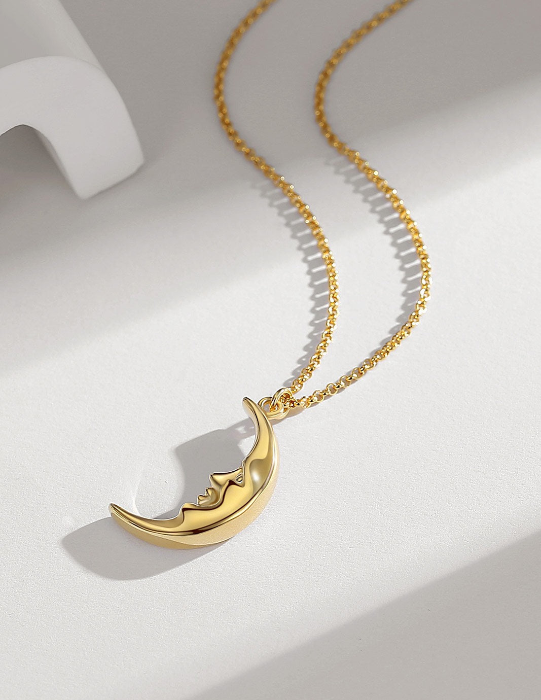 STERLING SILVER MOON NECKLACE