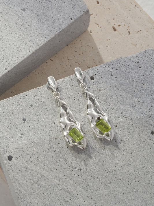 LAVA-BIRTH SERIES PERIDOT EARRINGS