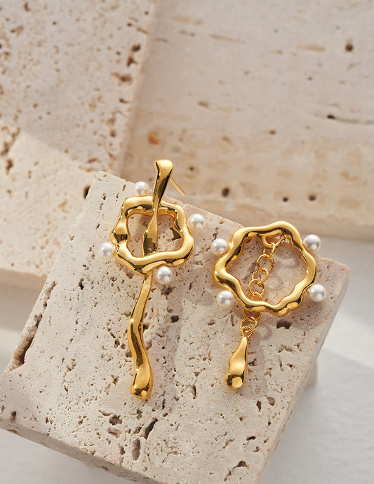 AB STYLE ASYMMETRICAL EARRINGS