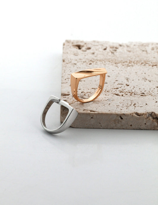 GEOMETRIC SCULPTURE SERIES ADJUSTABLE RING