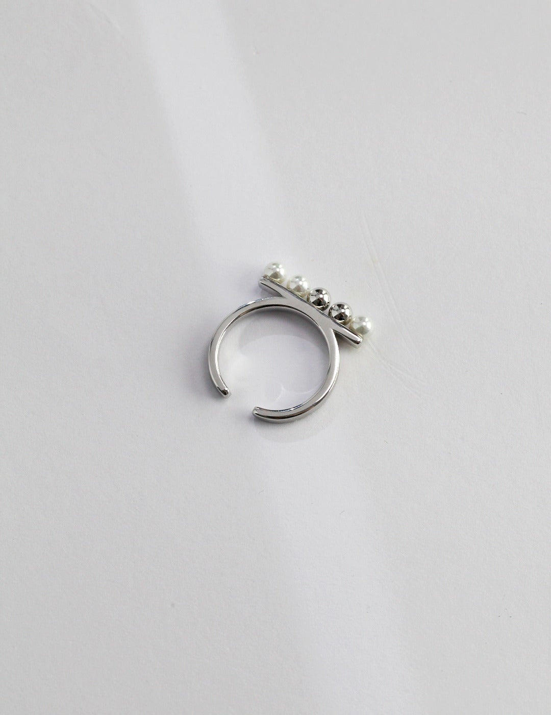 STERLING SILVER SHELL BEADS RING