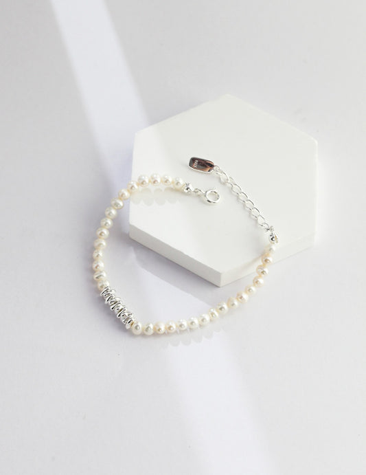 STERLING SILVER PEARL BRACELET