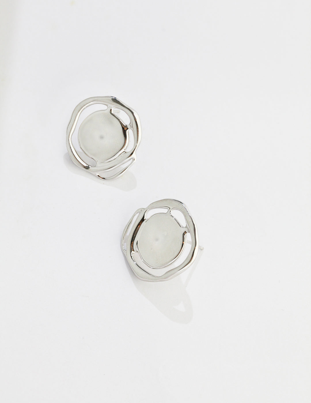 STERLING SILVER WHEEL STUD EARRINGS